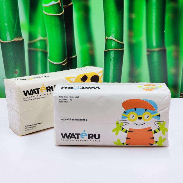Cost effective china Strong and resilient rectangular shape box bamboo facial tissues paper