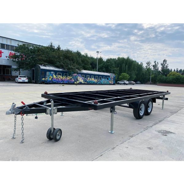 Remorques de Tiny House à double essieu ATM 4500kg, remorques de déménagement 20 pieds