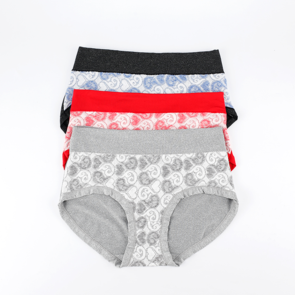 Wholesale High Quality Soft Comfy Women Brief Boxers Fashionable Jacquard Panties 2024 New Design Underpants for Lady