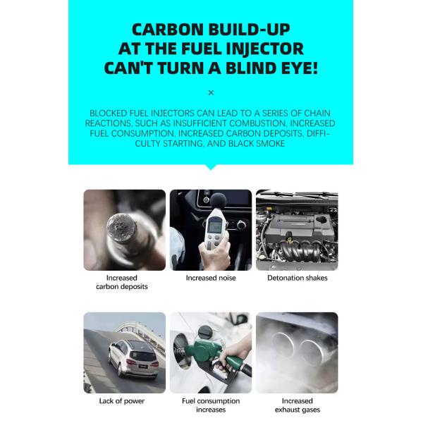 Boquilla de combustible de automóvil limpiador de inyector de combustible usado para la pérdida de energía Solución del problema líquido