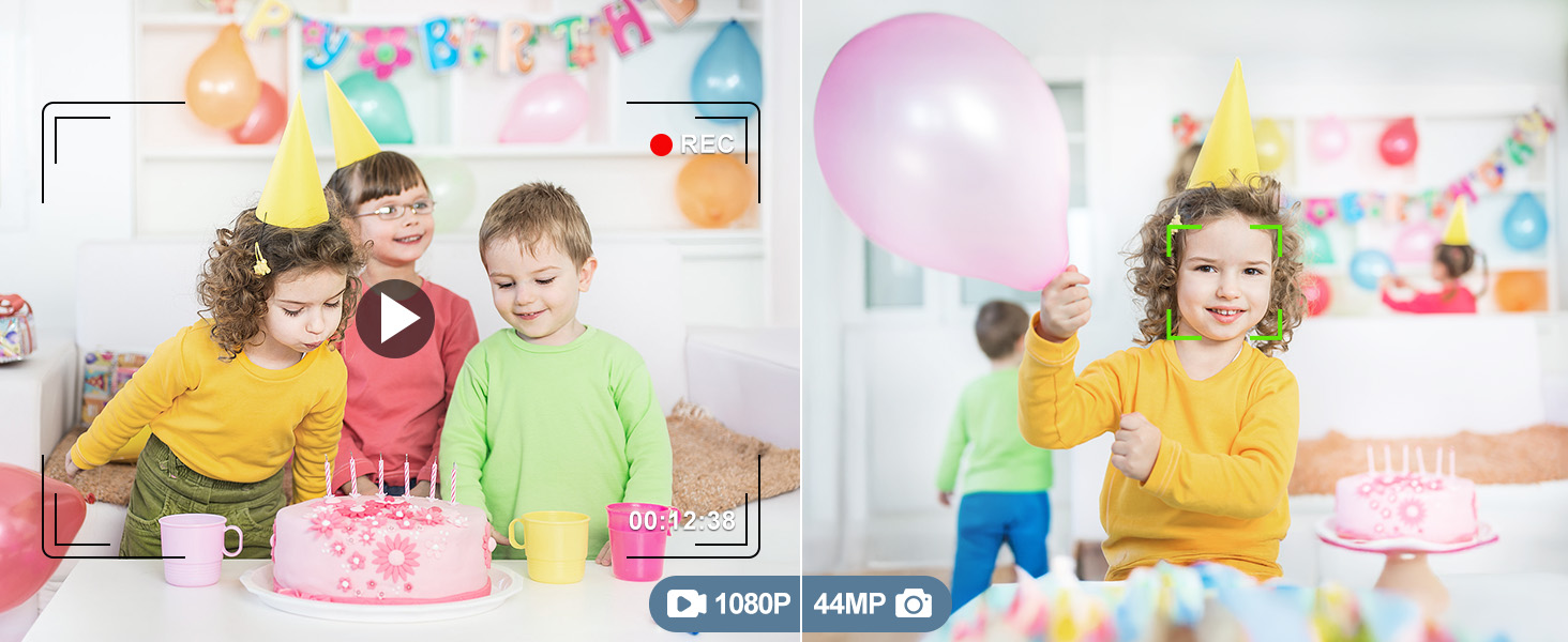 Digital Camera FHD 1080P Digital Point and Shoot Camera with 16X Zoom Anti Shake 32GB Card Compact Small Camera for Boys Girl