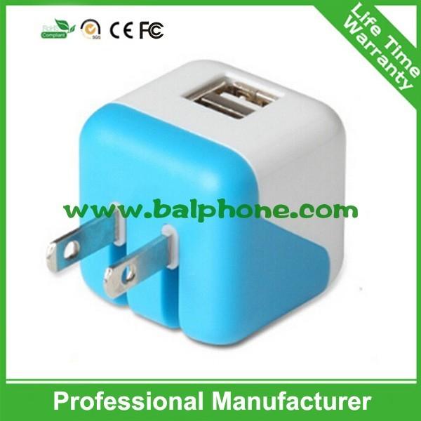 high quality 5V 2.1A dual usb mobile phone travel charger,home charger,wall charger