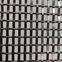 Decorative Antique Brass Copper Plated Stainless Steel Crimped Flat Wire Mesh  Interior Grilles For Building Facade Partition Divider  Curtain Wall