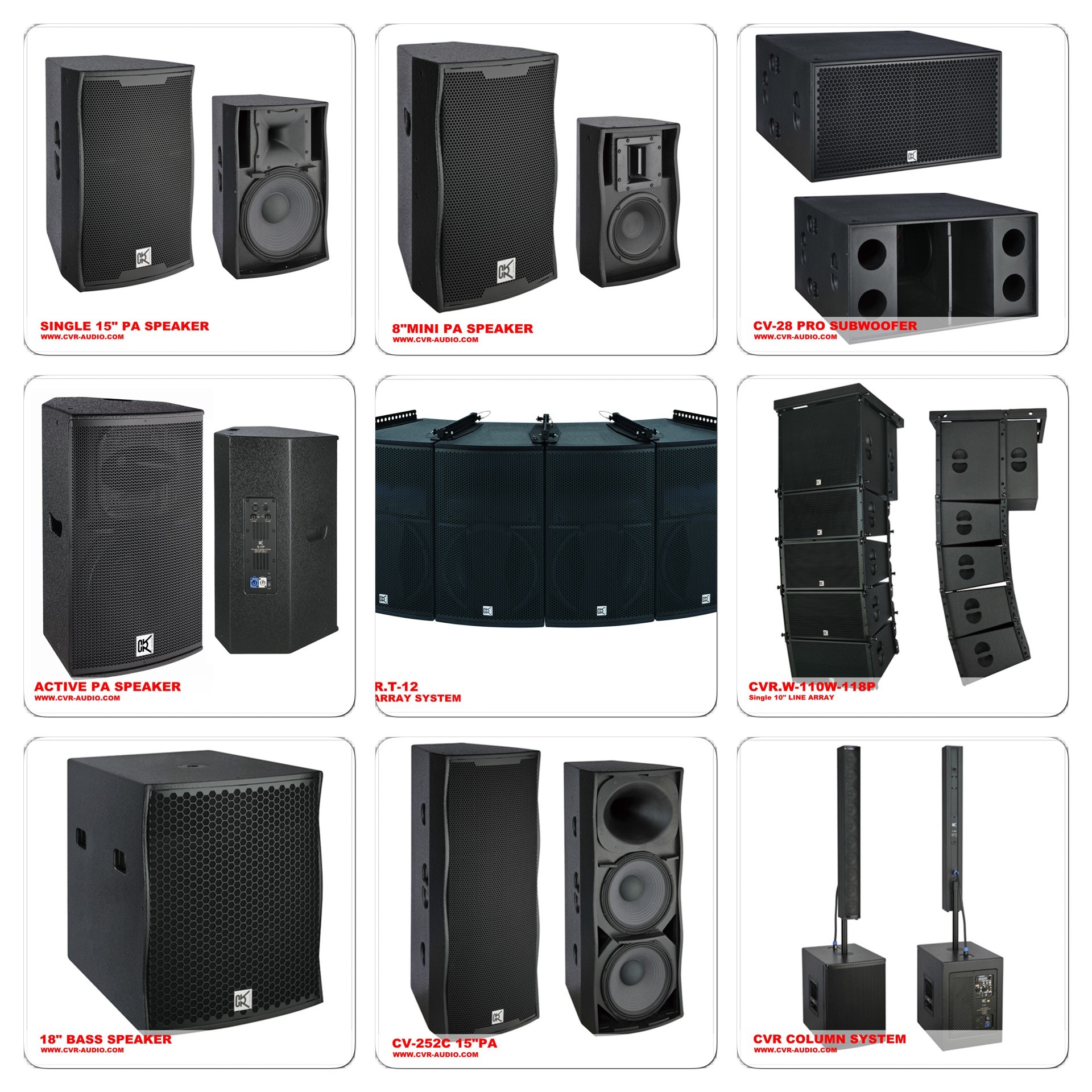 Professional 12 Inch 15 Inch 18 Inch Speaker Box Conference Speaker System