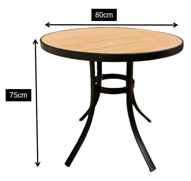 All Weather Portable Outdoor Coffee Table Foldable Design UV-Resistant Durable Stackable for Hotel Park Courtyard Balcony Dining
