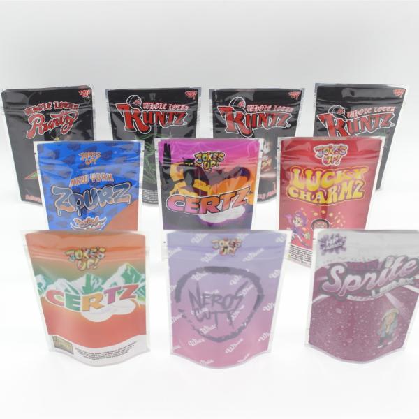Eco Friendly Weed weed Childproof Stand Up Pouch Smellproof With Zipper Lock