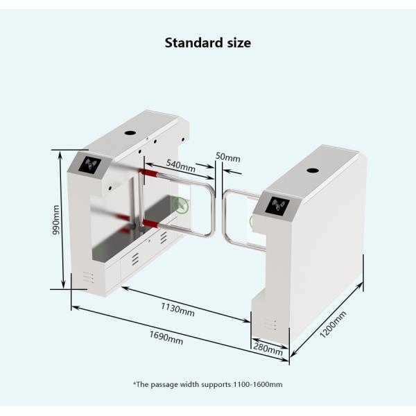 Автоматические ворота RS485 турникета управления доступом скорости взаимодействуют ширину 510mm