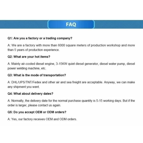 3200w Low Noise Portable Air Cooled Diesel Engine 173FB