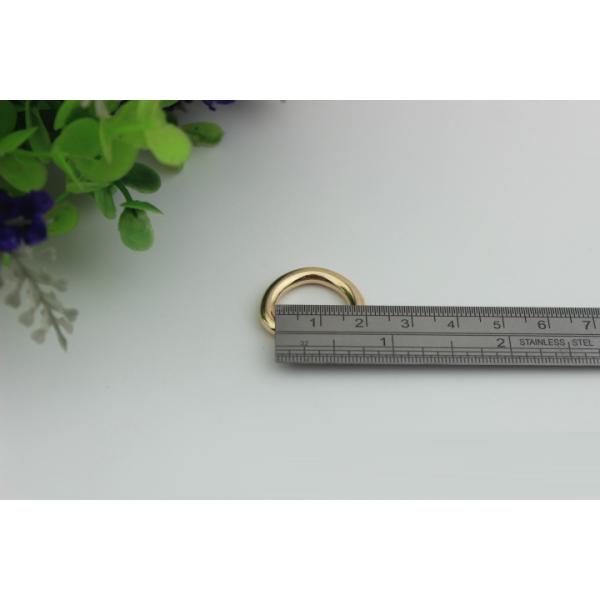 China cheap factory 17mm light gold metal wire iron D Ring for bags strap
