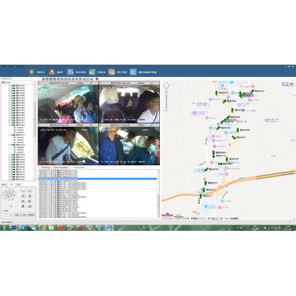 Мобильная система мониторинга транспортного средства с 4 каналами HDD dvr Live Video Streaming