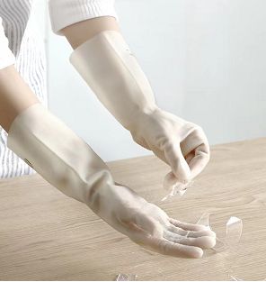 Solvent Resistance Nitrile Dishwashing Gloves Garden Task 38cm