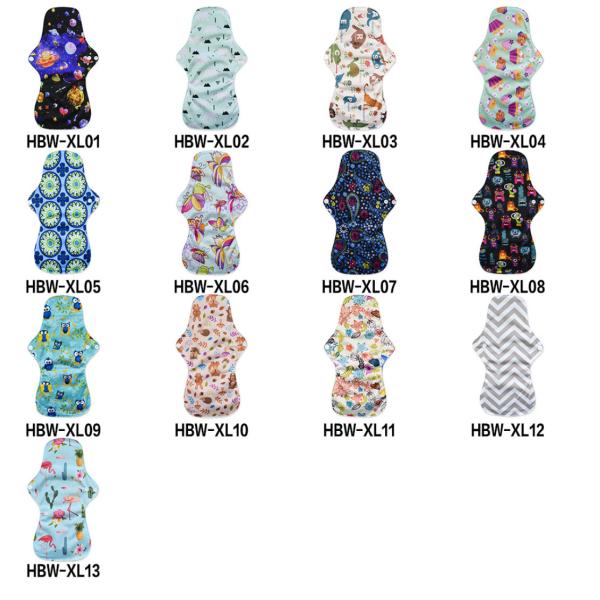 Cloth Reusable Sanitary Pads Black Feminine Bamboo Period Pads Breathable