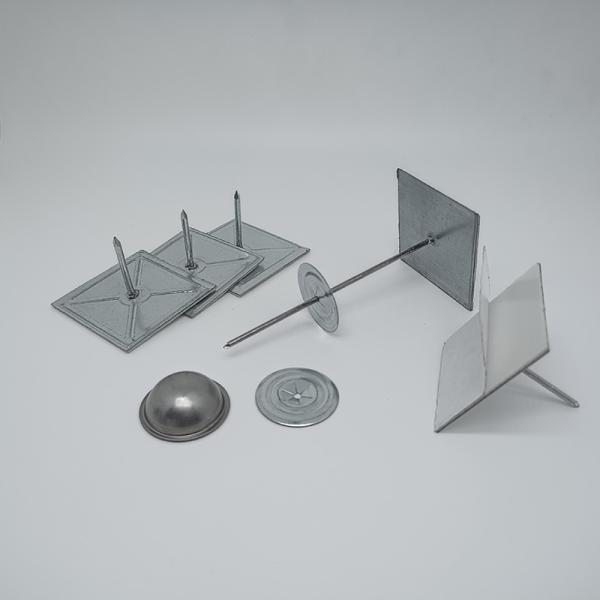 ISO9001 Perforated Base Insulation Hangers Self Stick Pin To Stick Plastic To HVAC System Parts