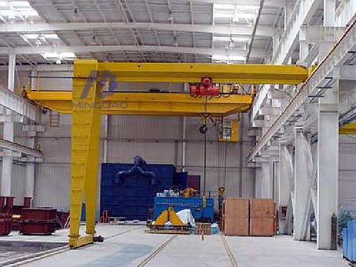 Double Girder Semi Half Gantry Crane 25 ton with Heavy Duty Trolley