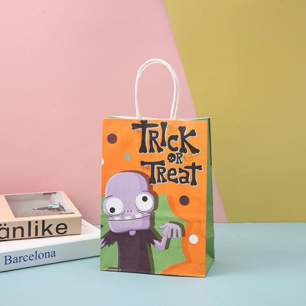 Eco-friendly Halloween Party Gift Bag Kraft Paper Bag for Cross-Border Sales on Amazon