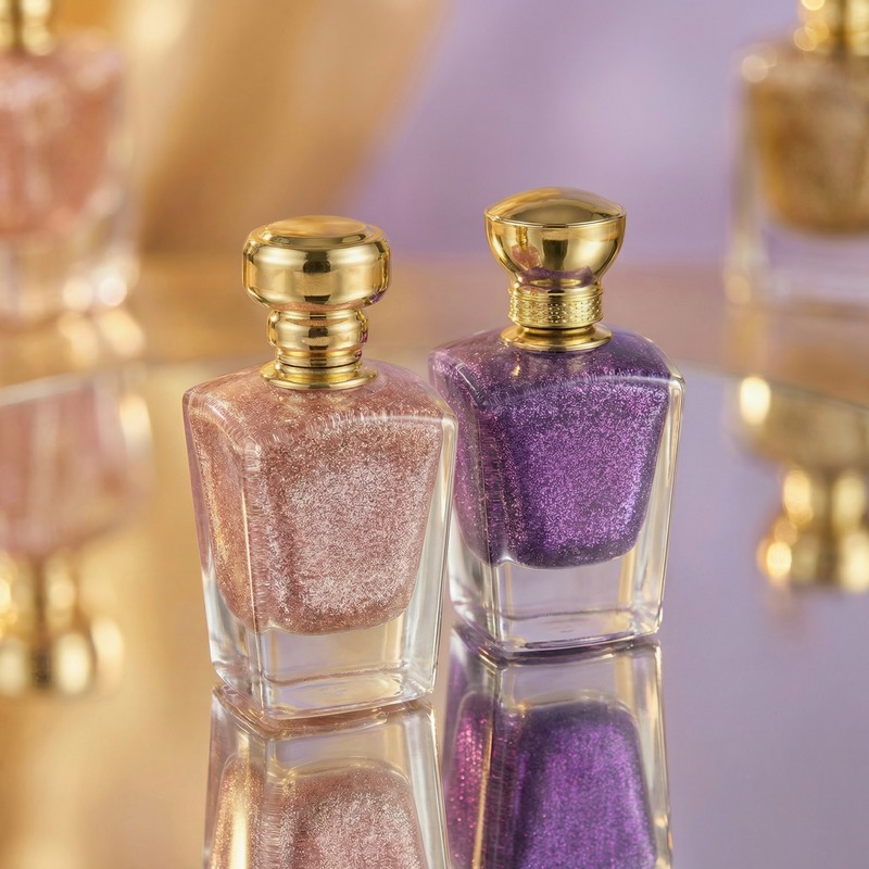 100ml Glass Perfume Bottles Beveled Rectangle Inner Coating Metal Cap Empty