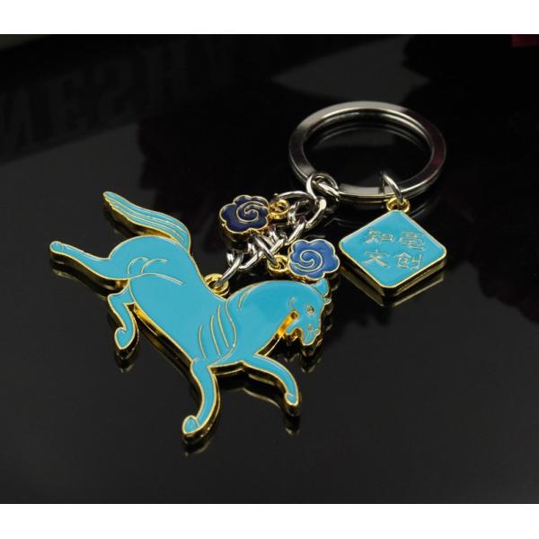Customized zinc alloy baking paint key chain cartoon metal advertising promotion activities keychain pendant