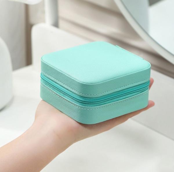 Ring Necklace Jewellery Packaging Box PU Leather Jewelry Set Gift Box With Zipper