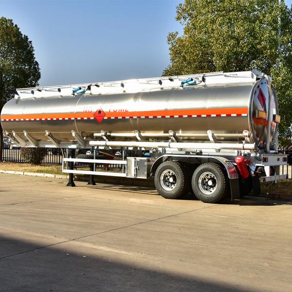 33000L 38000L Tank Semi Trailer Oil Transport 2 Axles Fuel Tank Truck 10400*2500*3800Mm