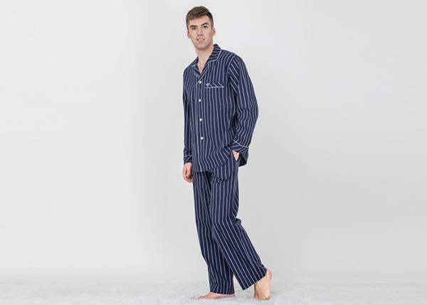 Personalised Mens Long Pyjamas Set / Mens Luxury Loungewear Set Anti Shrink