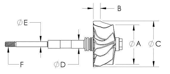 GT4294 GT42 434281-0018 Turbine Shaft Wheel Rotor For Turbocharger 75.15*82 10bls