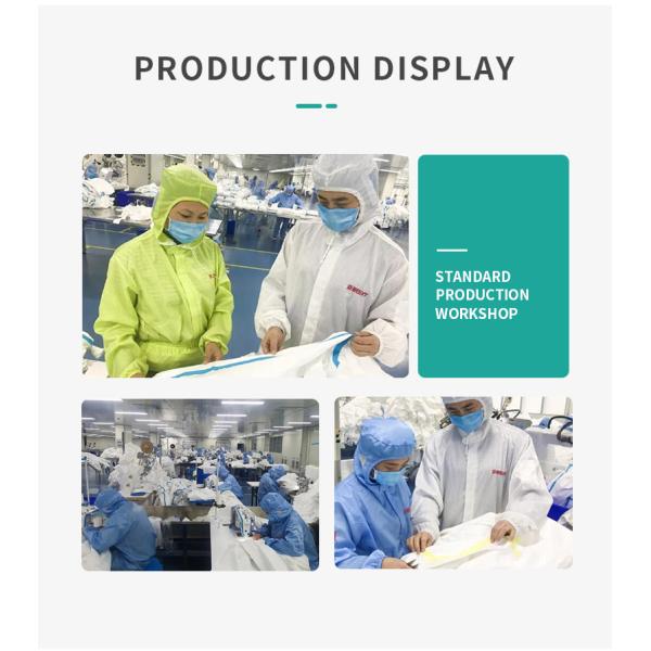 Waterproof Disposable Protective Suits , Virus Protective Clothing CE Certificate