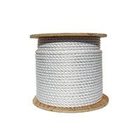 Especificaciones 3 hebras cuerda de amarre de poliéster blanco retorcido 200m longitud personalizable