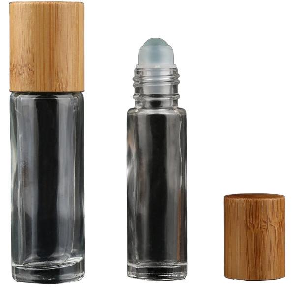 rolo de vidro de 10ml 30ml em garrafas de perfume com rolo no tampão e na bola