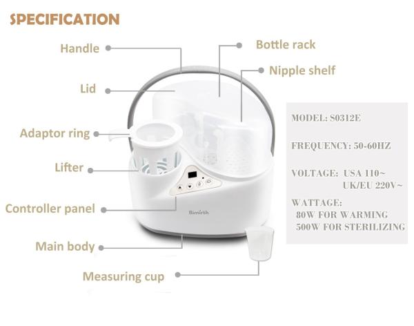 Stérilisateur portable pour bouteilles pour bébés
