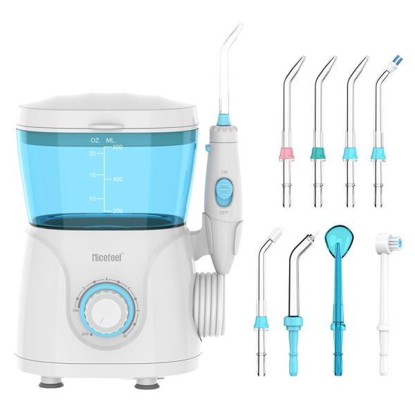 600ml Smart Water Flosser Oral Care IPX7 Nozzles Electronic Irrigator Fc165