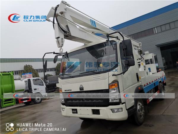 mètre Cherry Picker Truck de 90km/h SINOTRUK HOWO 14