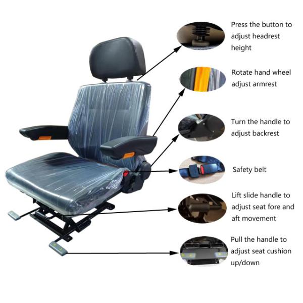 Сиденье простого типа регулируемое без подвески сиденье для туннельного оборудования погрузчика