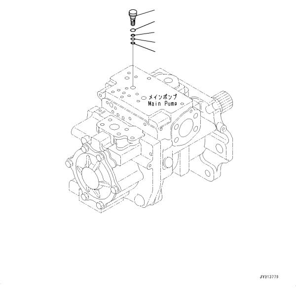 Части экскаватора бульдозера Komatsu D375 Главный насос 708-1H-00260 Гидравлический насос