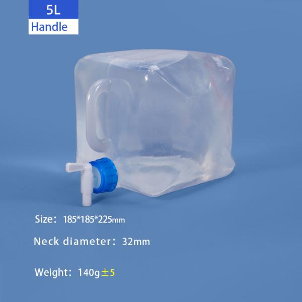 2L 10L 15L 20L équipement de camping LDPE pliable pliable contenant de liquide transparent pour l'extérieur