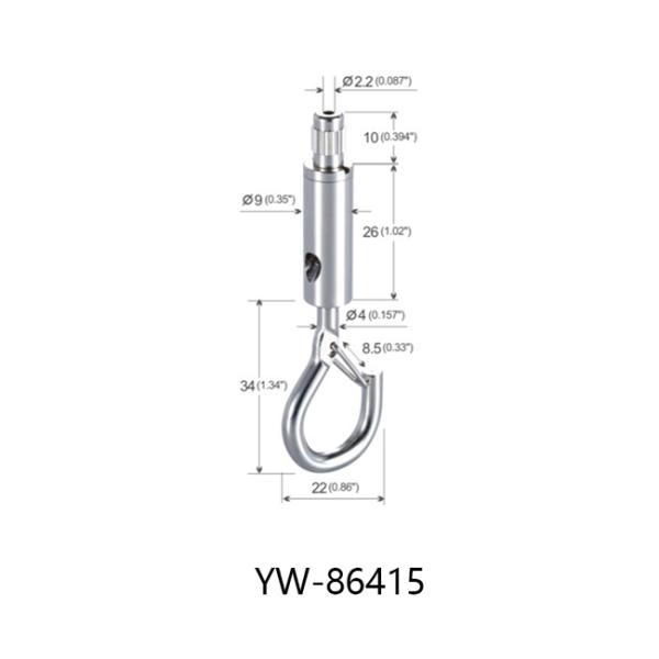 Grip Hook Saftey Cap Magic Brass+Iron Material For Aircraft Cable YW86415