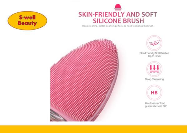 Red color hot Electric  Face Brush colorful Silicone Facial Cleaner Deep brush