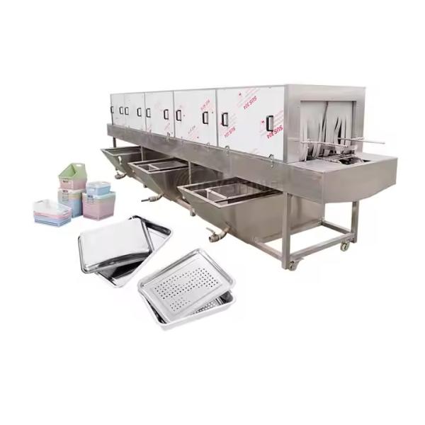 Máquina de lavar caixas de plástico para pão Máquina de lavar e secar cestas de plástico Industrial
