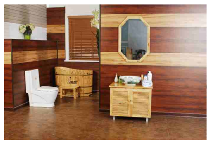 Темный - серая панель PVC Wpc для антисептика оформления 3m стены