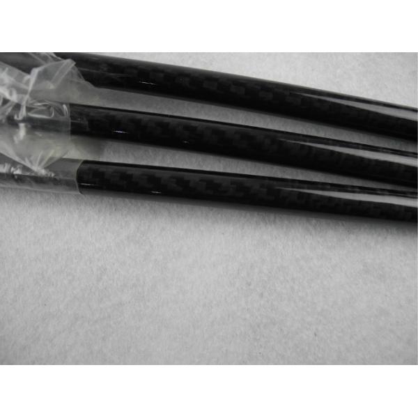 Round Twill Glossy Carbon Fiber Tube / Piping use in Telescopic Pole