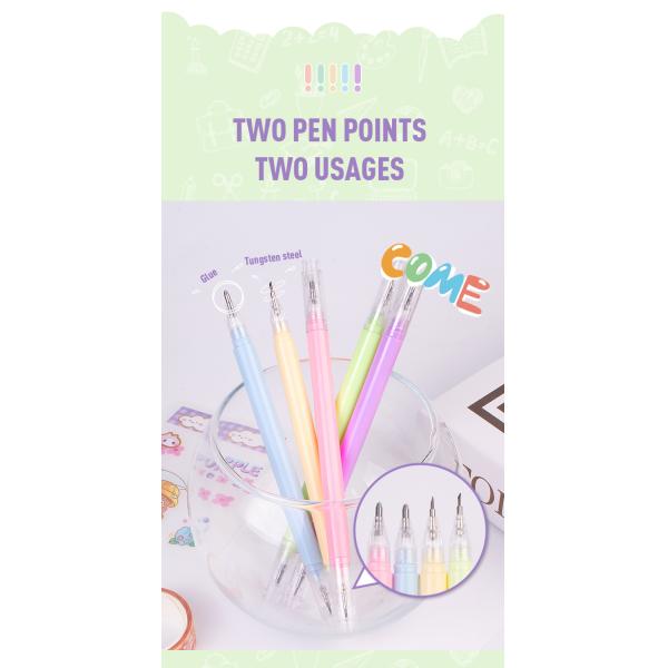 Plastic ABS TPR Handle ZEQUAN Multifunctional Dual Purpose Pen Cutter with Knife and Gel