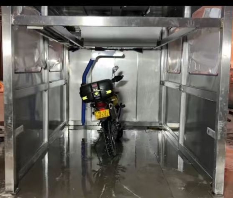 Stainless Steel Automatic Motorcycle Washer Machine With PLC Touch Screen