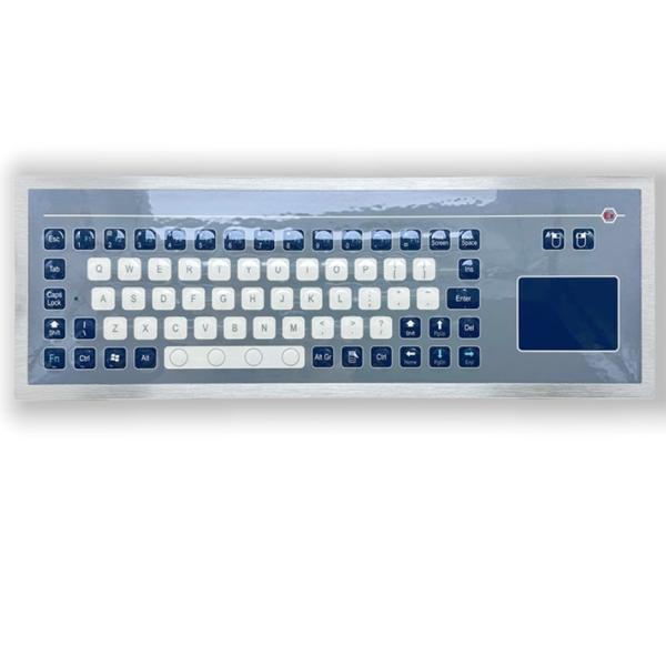 ​Panel-Mount Industrial Keyboard (IP67, Touchpad Integrated)​