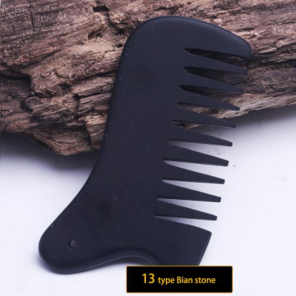 Different Shapes Obsidian Stone Guasha Comb Massager for Facial Beauty Health Care