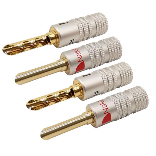 Практически медные штепсельные вилки диктора Nakamichi, соединители банана Nakamichi мужчины