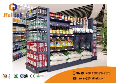 Adjustable Layer Retail Gondola Shelving Gondola Display Rack Customized Size