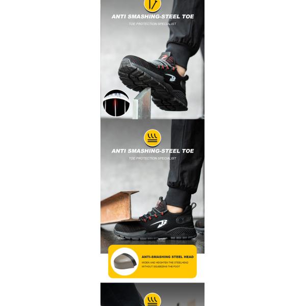 Flying Weaving Light Comfortable Steel Toe Shoes Breathable