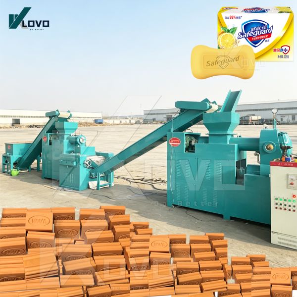 Solid Fully Automatic Soap Making Machine Laundry Toilet Soap Production Line
