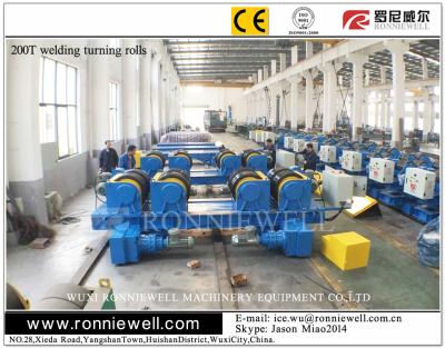 200T Heavy Duty Welding Rollers / Welding Turning Rolls bolt adjustable