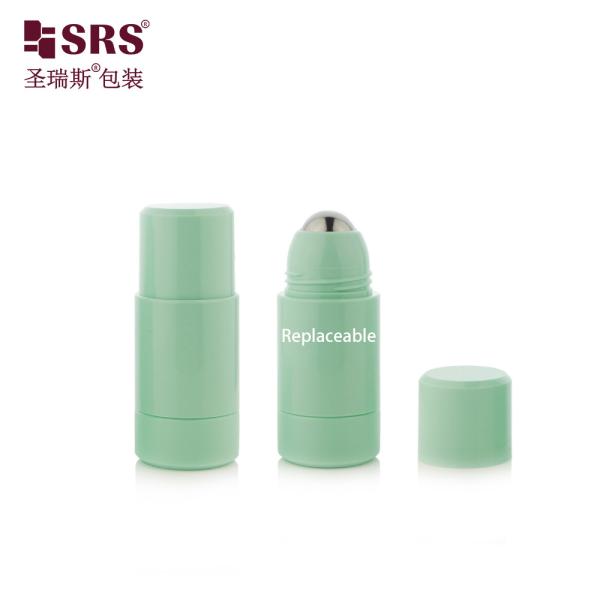 RPPE(P)-50ML Green Refillable Roller Bottle Empty for Underarm Deodorant Liquid