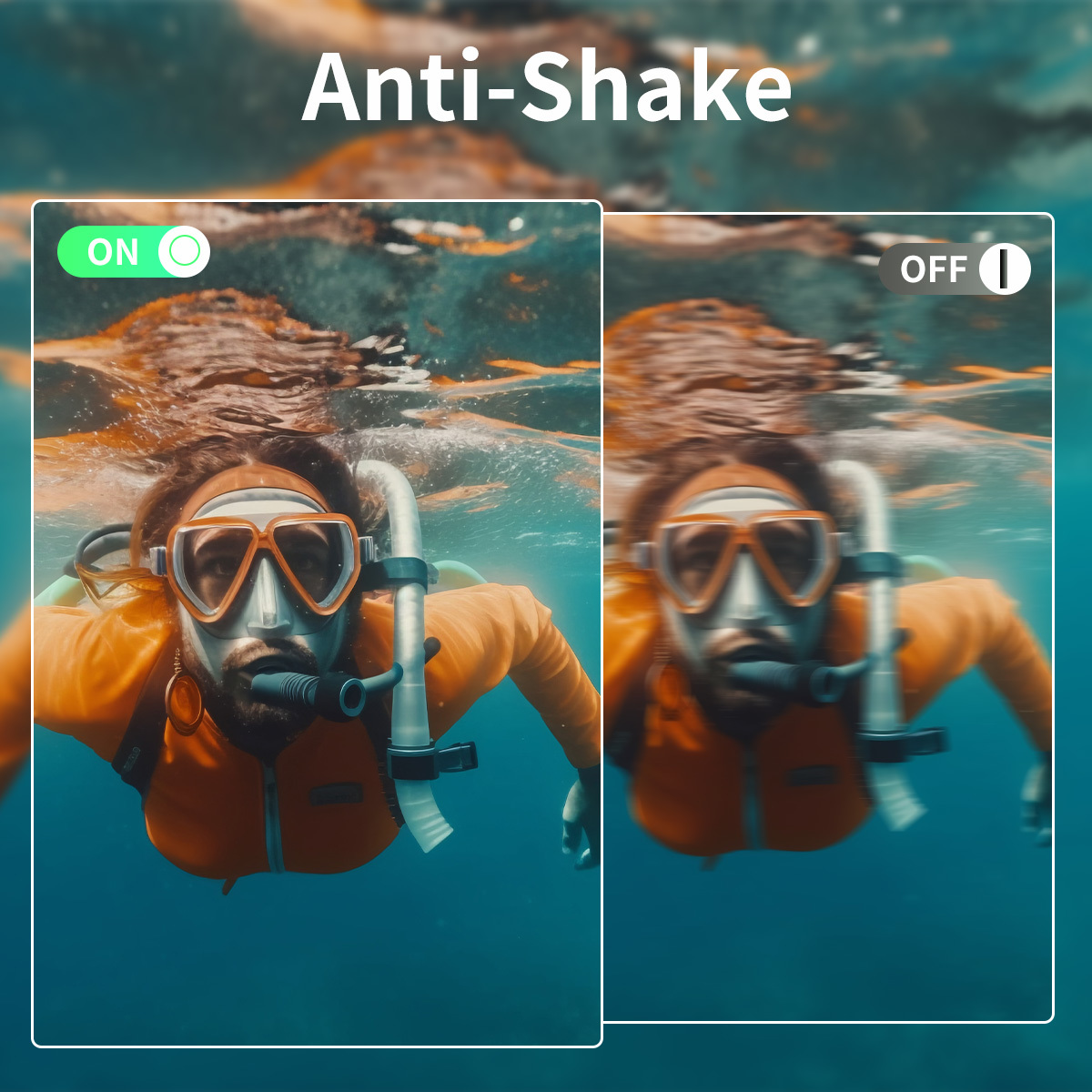 4K Underwater Camera 56MP UHD Video 16X Digital Zoom Anti Shake Auto Focus 2.7 Inch HD Screen for Snorkeling Diving and Swimming